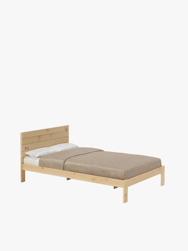 Lit double TESTA 135 cm en bois | LUFE
