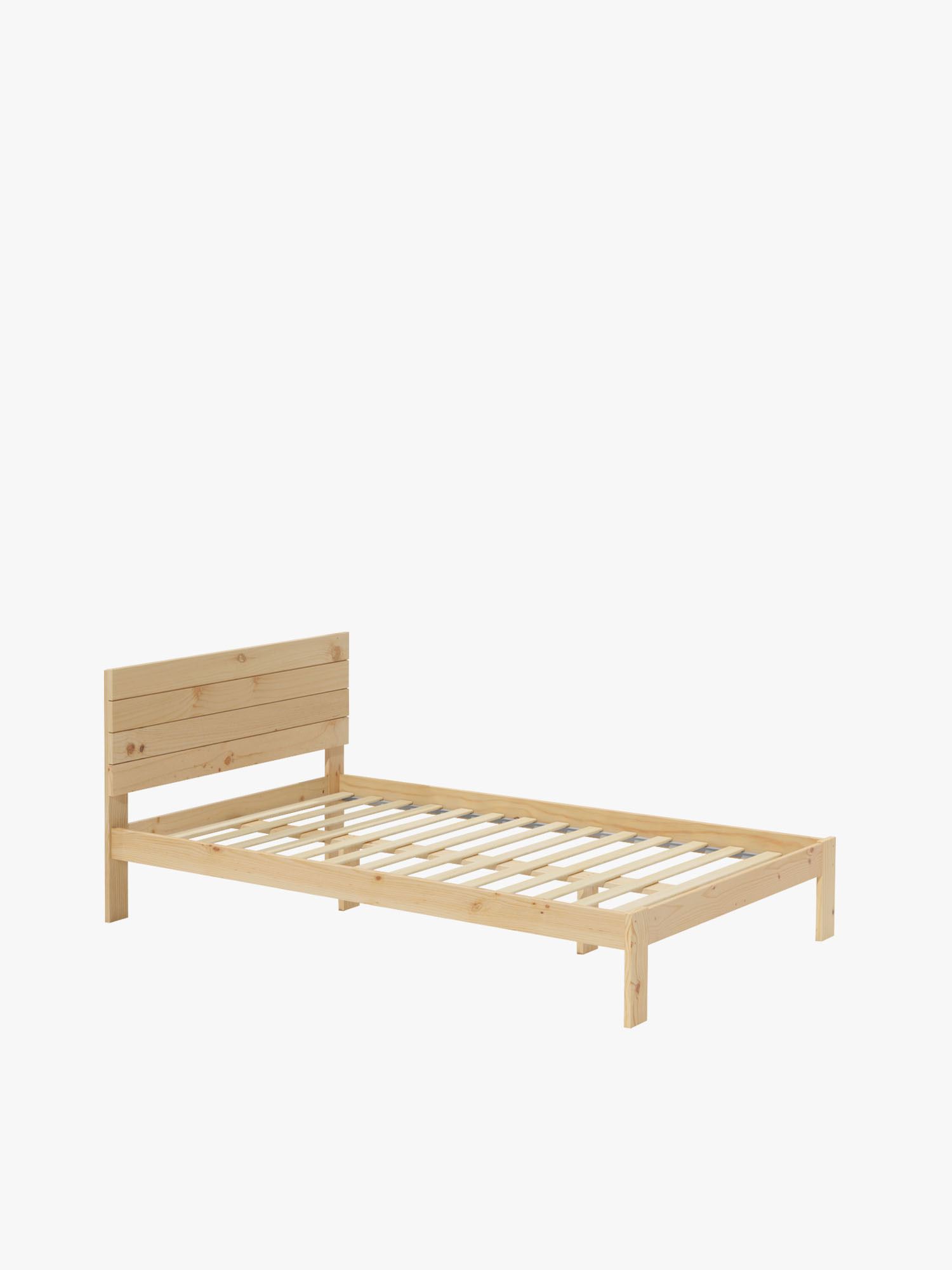 Lit double BASO 140 cm en bois | LUFE