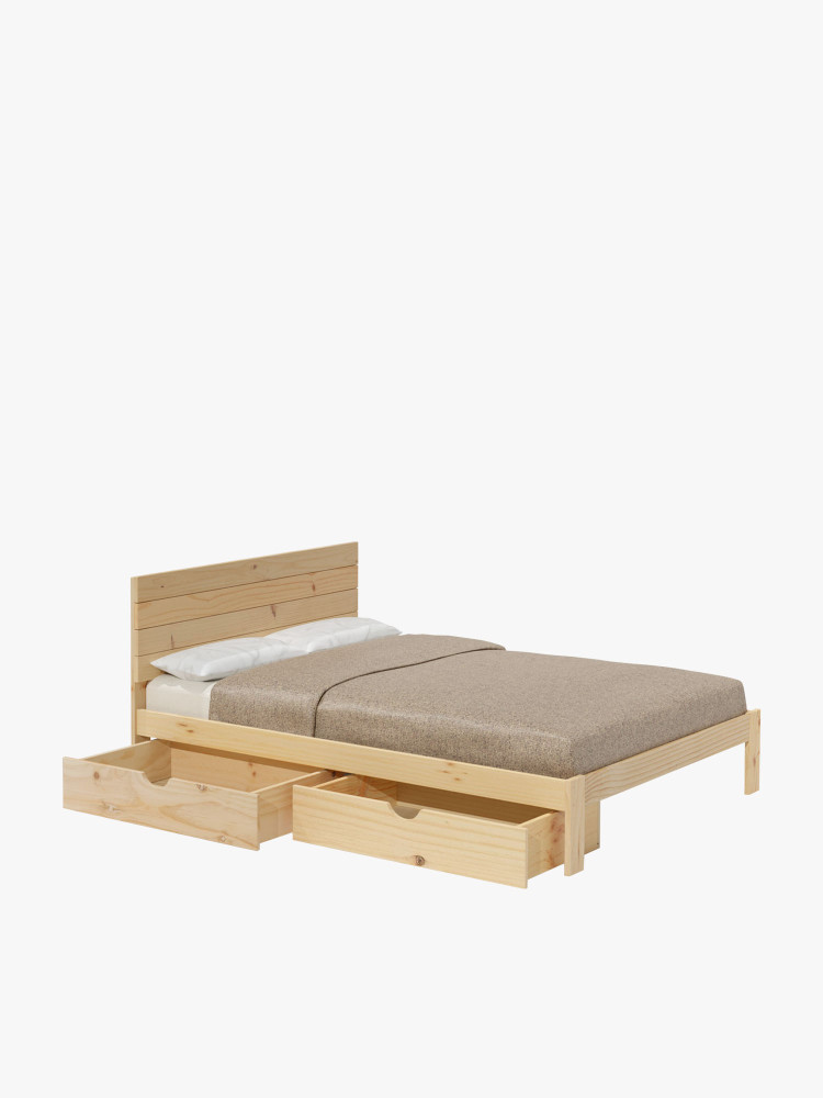 Cama de casal TESTA 150 com gavetas | LUFE