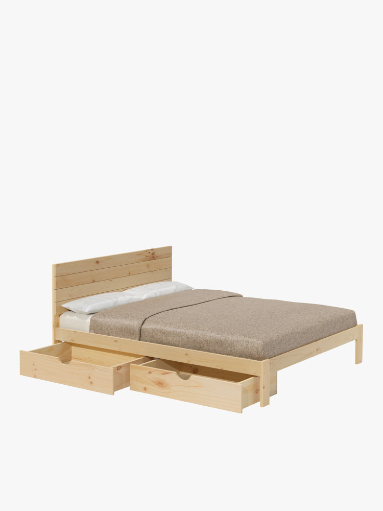 Cama de casal TESTA 180 com gavetas | LUFE 2