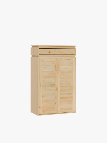 Armario recibidor de madera natural con cajón | LUFE