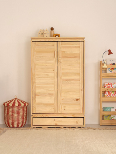 Armoire bas en bois naturel avec tiroir | LUFE
