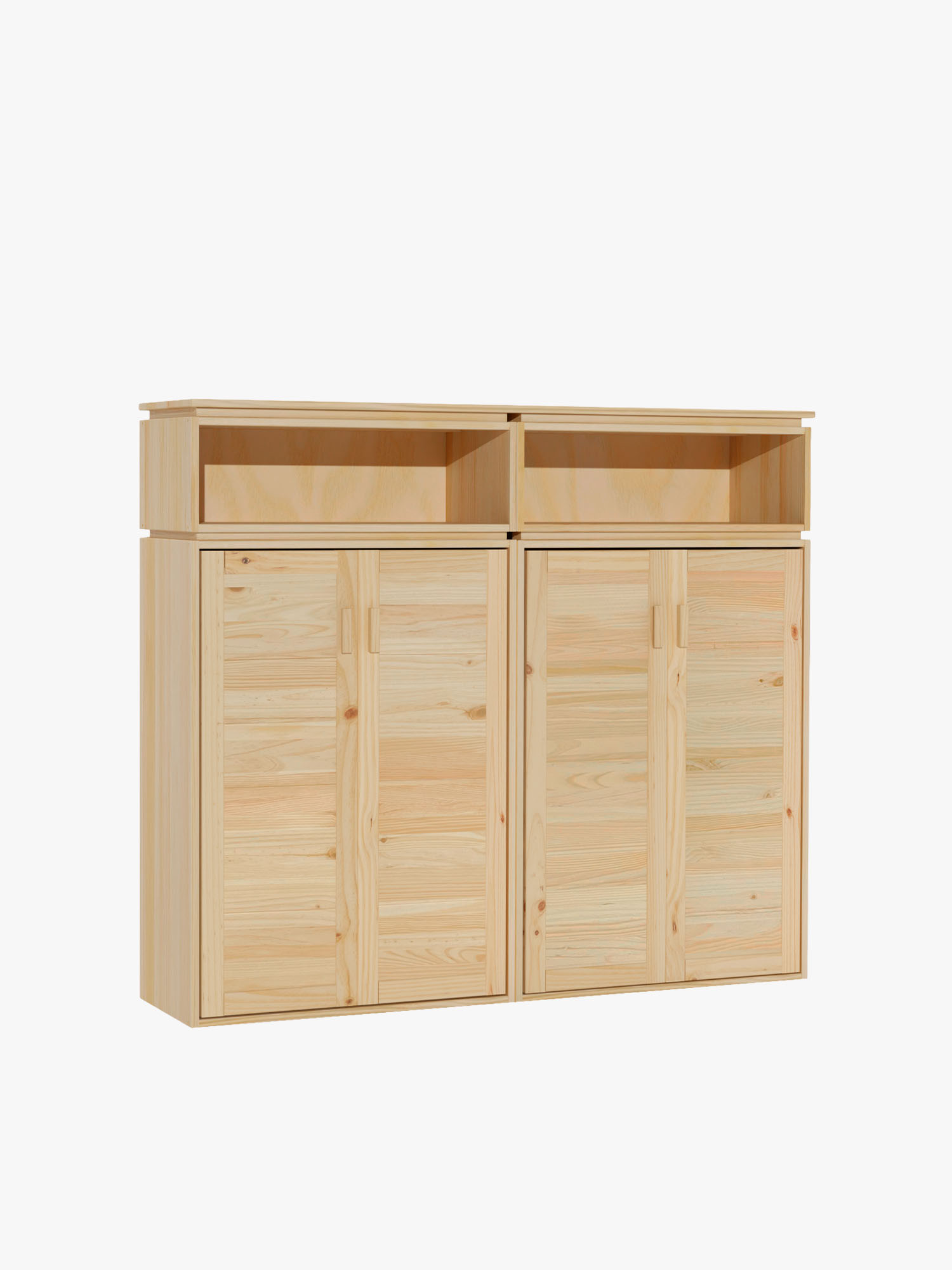 Armoire double d'entrée en bois naturel | LUFE