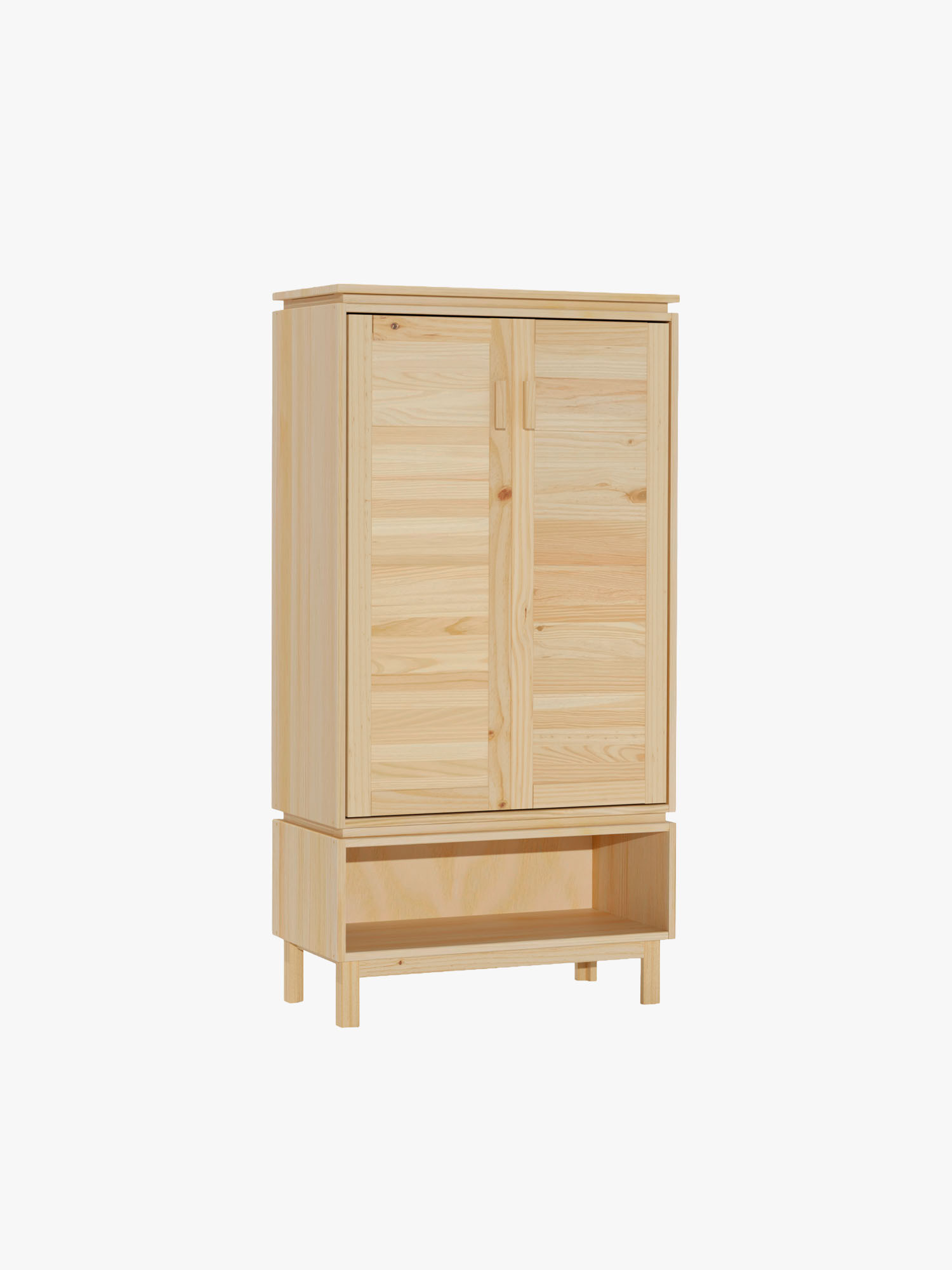 Armoire à chaussures en bois naturel avec creux | LUFE