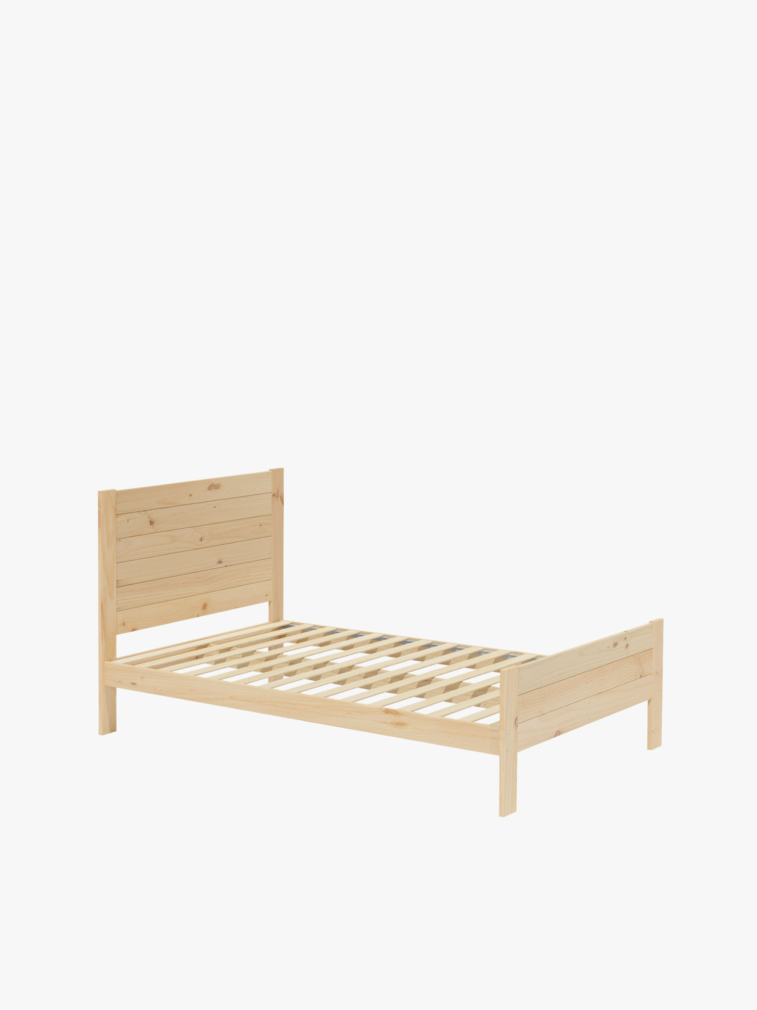 Cama 135 de madera maciza de pino estilo caserío | LUFE