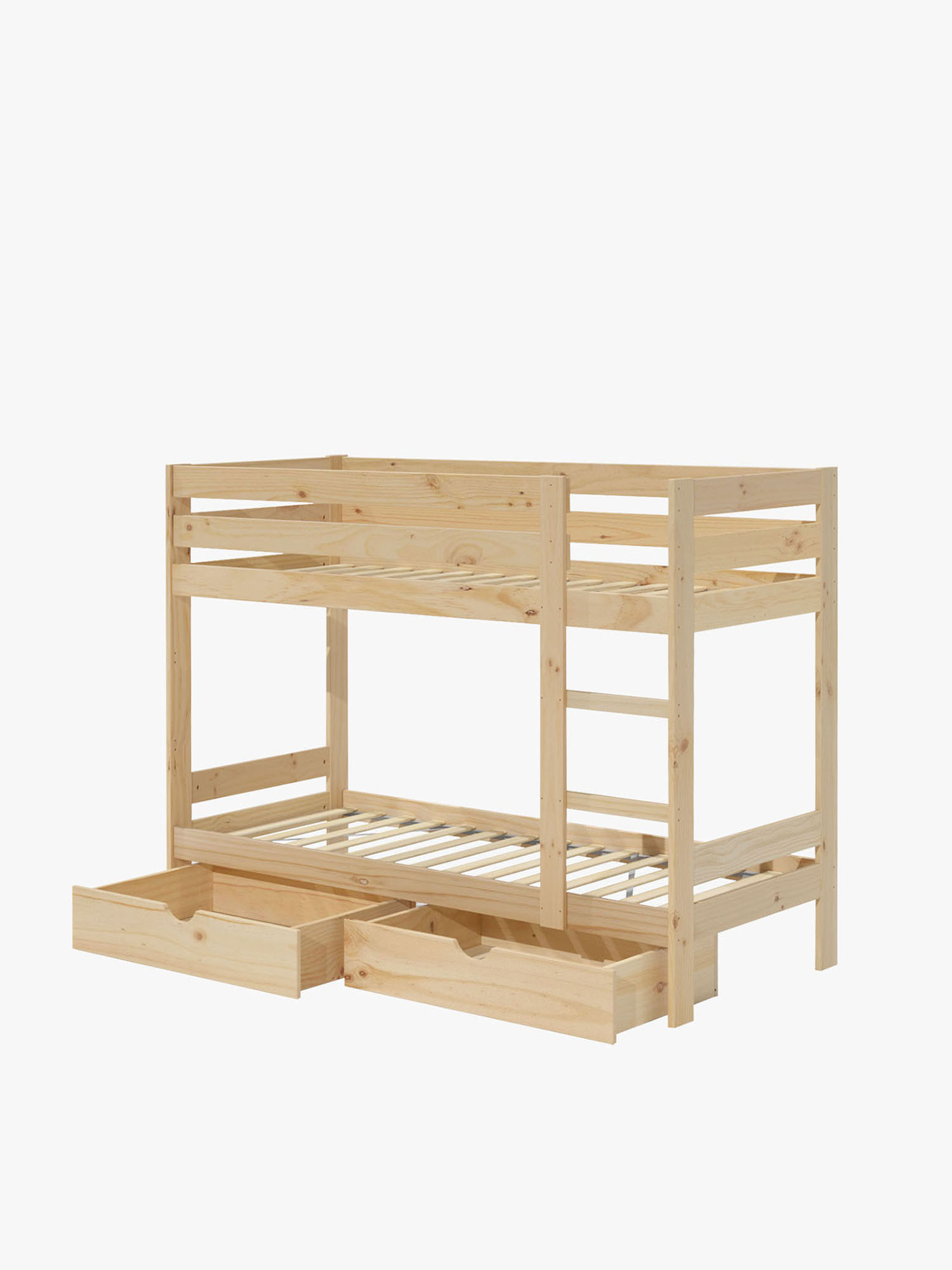 Litera infantil de madera de 90 cm con cajones | LUFE