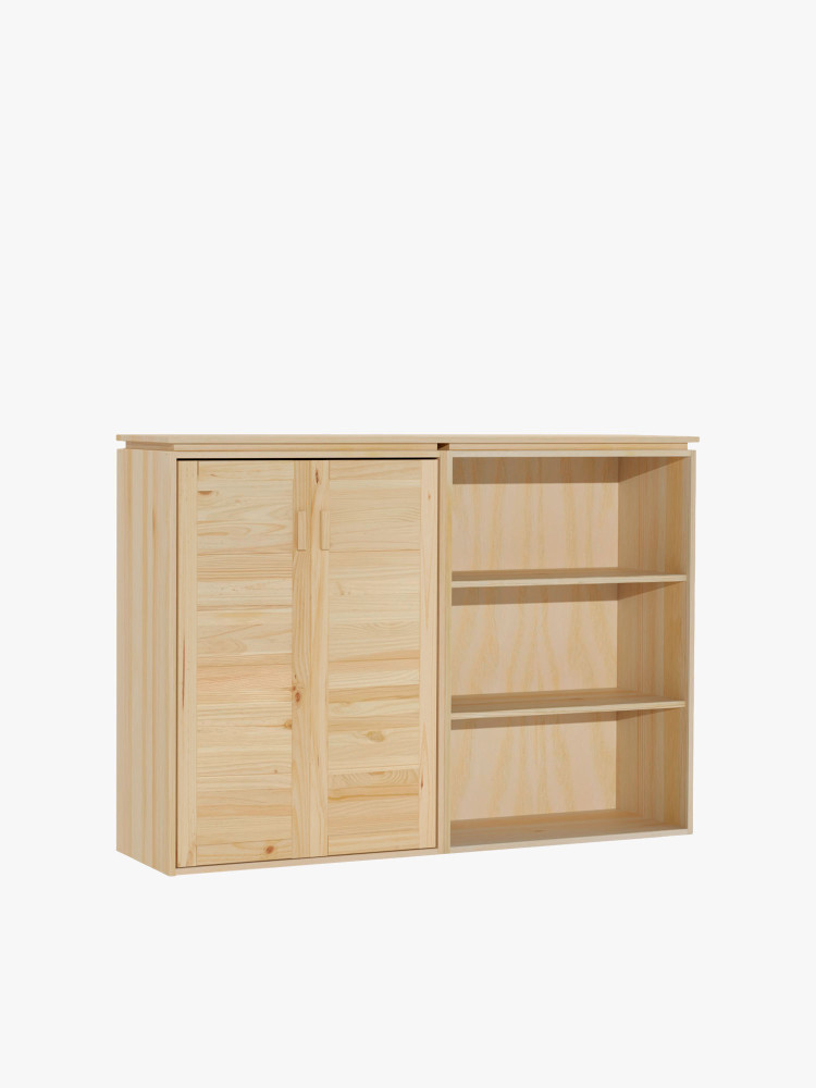 Aparador de madera con función estantería y armario | LUFE