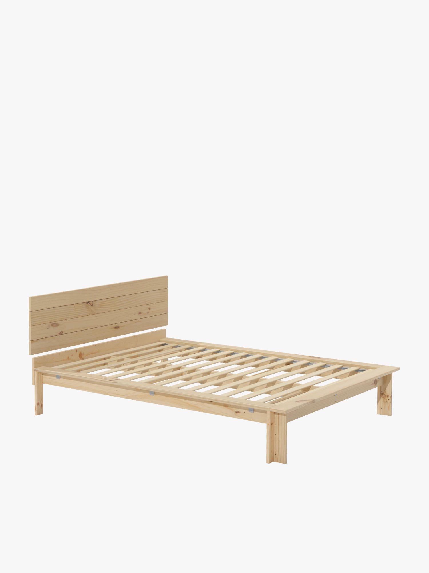 Letto matrimoniale LUR 160 cm in legno con testiera | LUFE