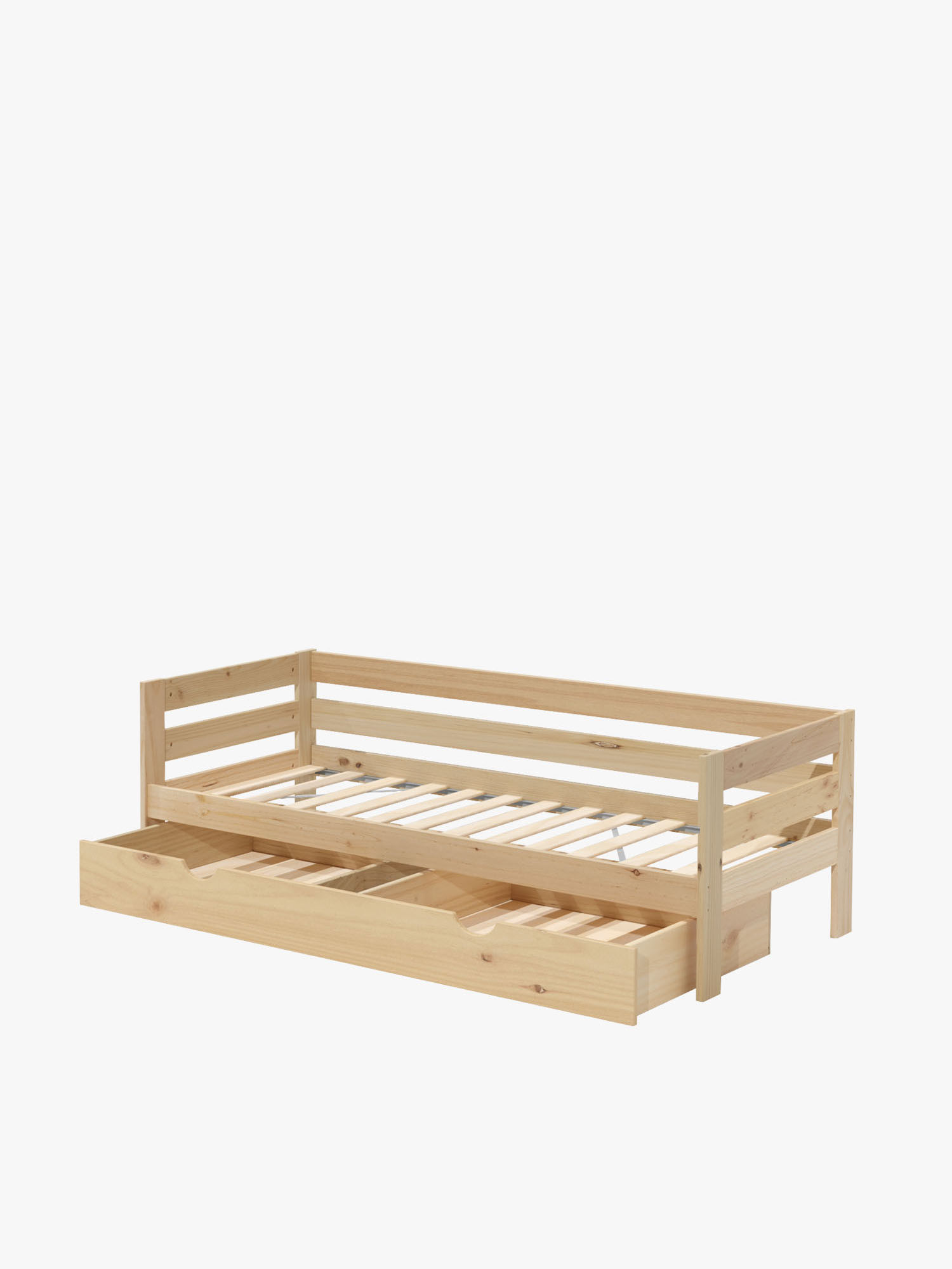 Divano singolo da 90 cm in legno con cassetto | LUFE
