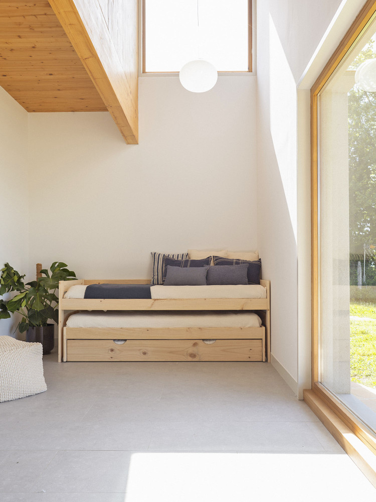 Lit gigogne compact triple de 90 cm | LUFE 2