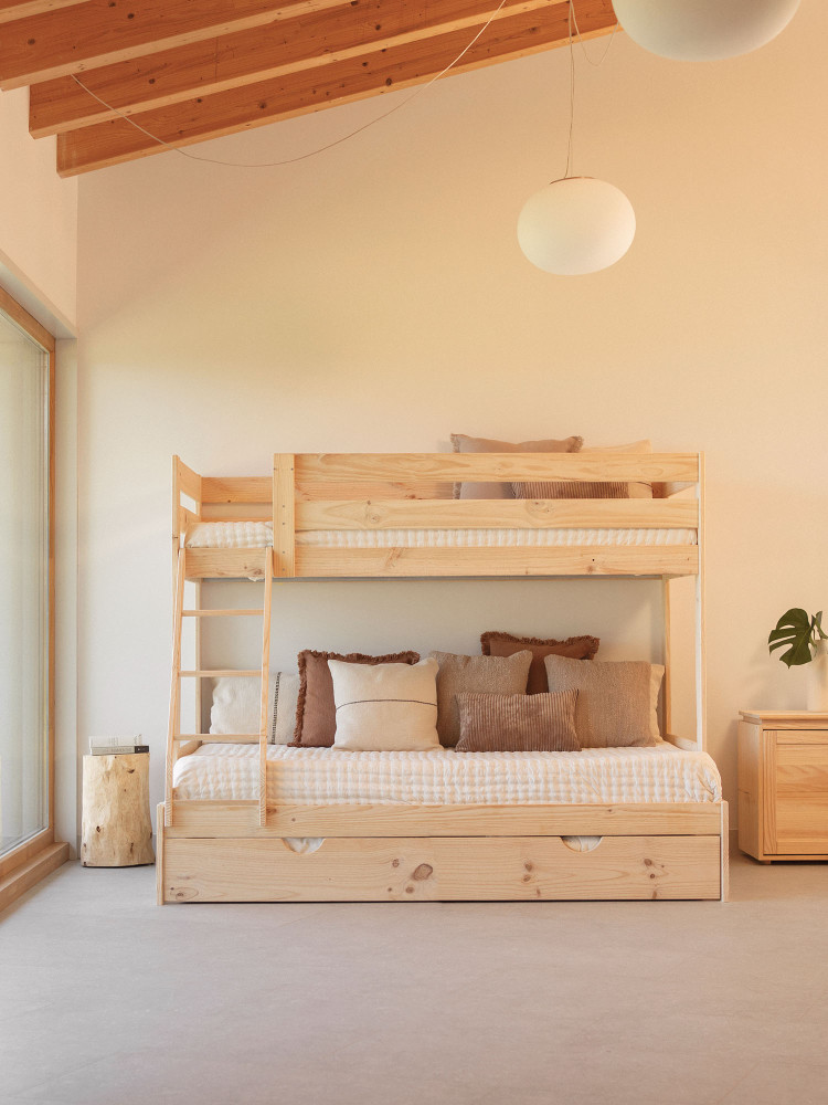Beliche de casal cama 90 e 140 com gaveta | LUFE 2