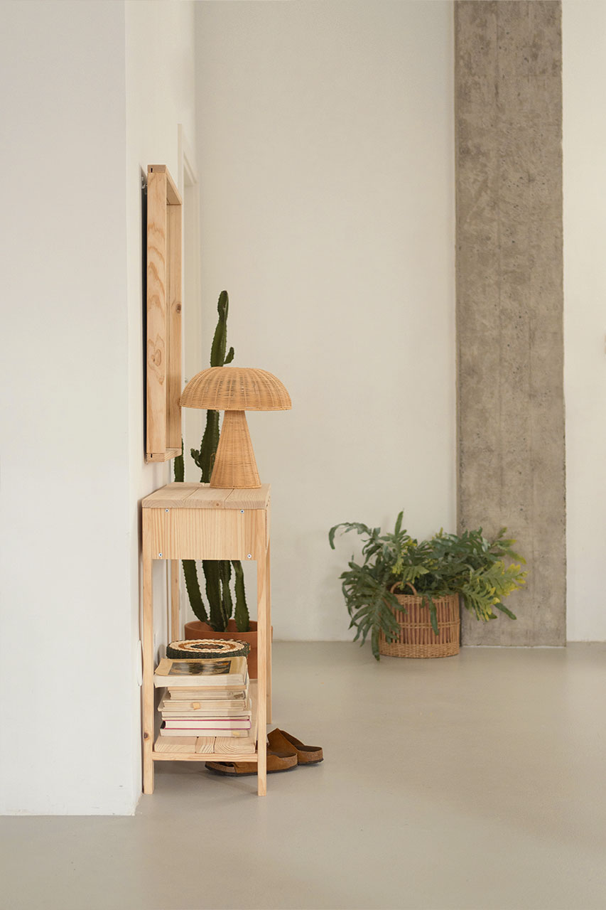 Imagen de ambiente 2 para:Espejo de madera natural para pared