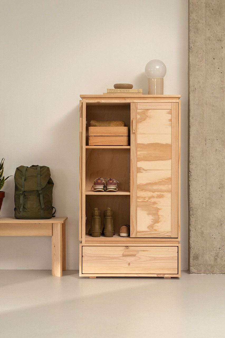 LIBE armadio basso con cassetto 78x143