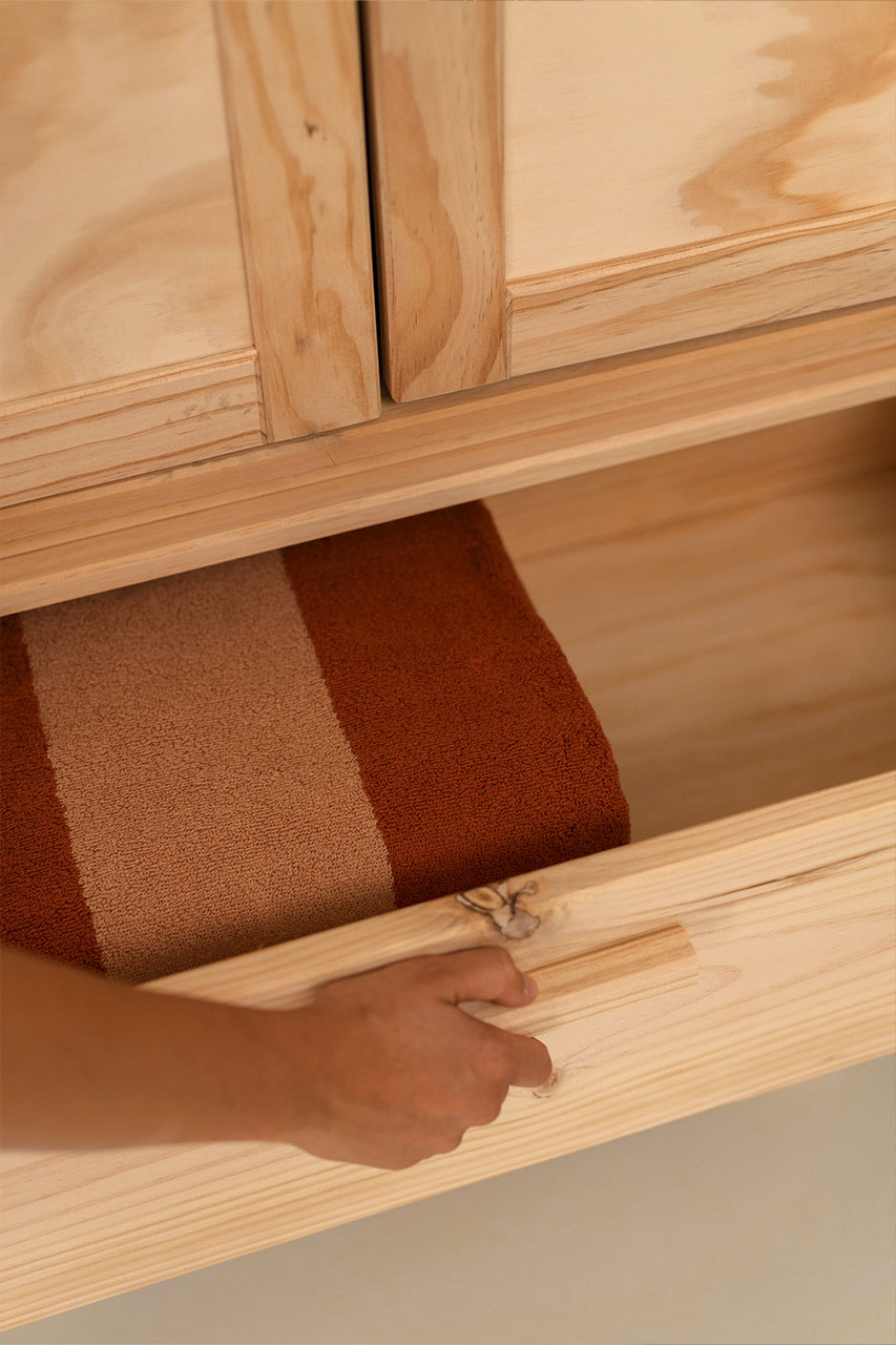 AIKA armadio con 2 cassetti 78x183
