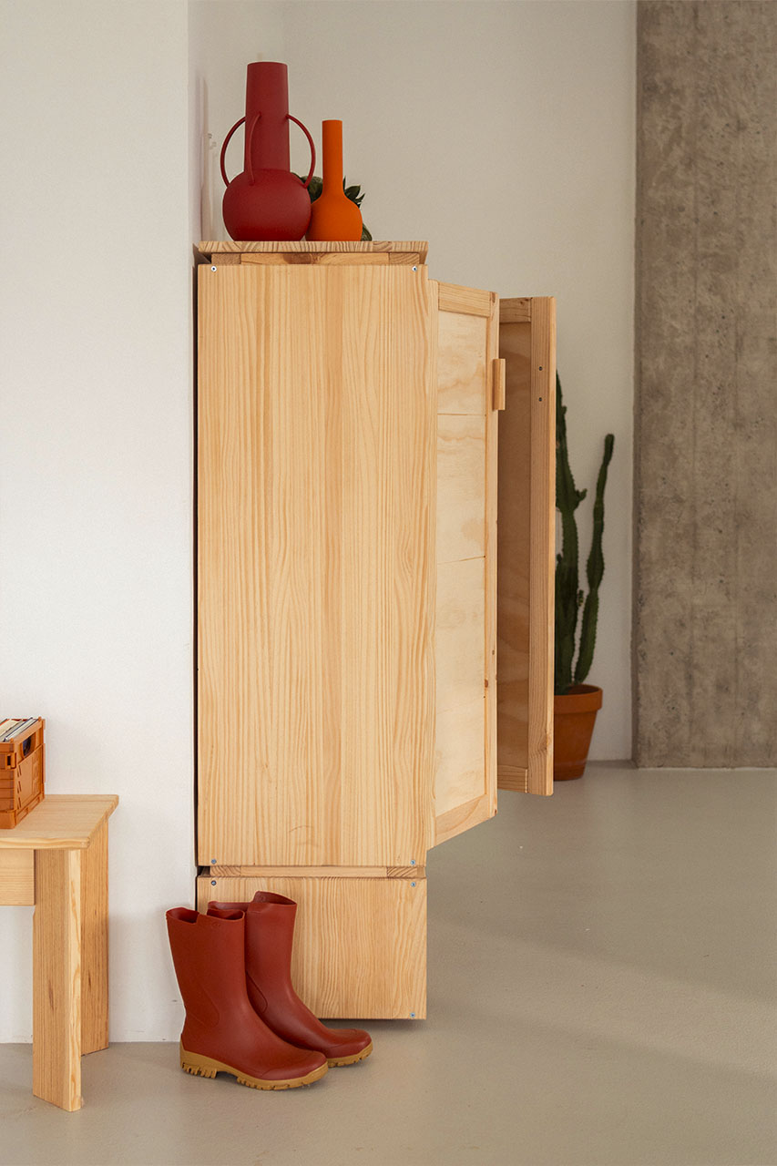 Imagen de ambiente 3 para:Armario zapatero de madera ecológica