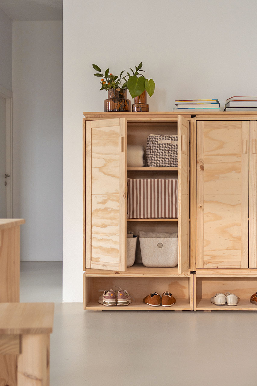 Imagen de ambiente 4 para:Armario zapatero de madera ecológica